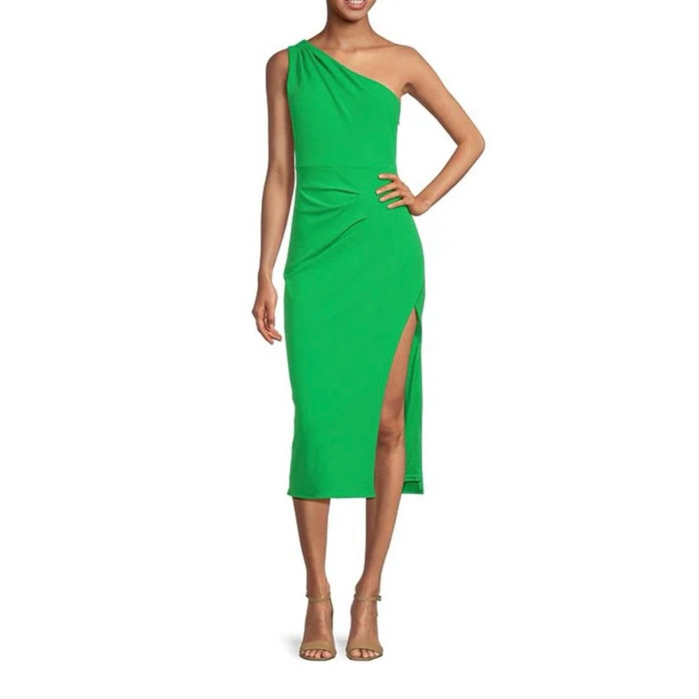 Belle by Badgley Mischka Rachel One Shoulder Sheath Dress